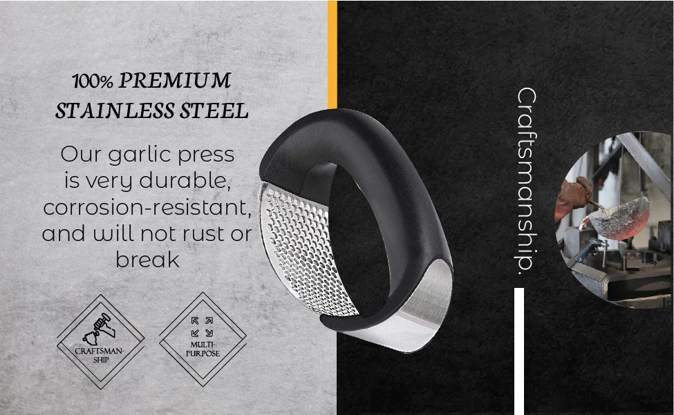 Premium Stainless Steel Garlic Press