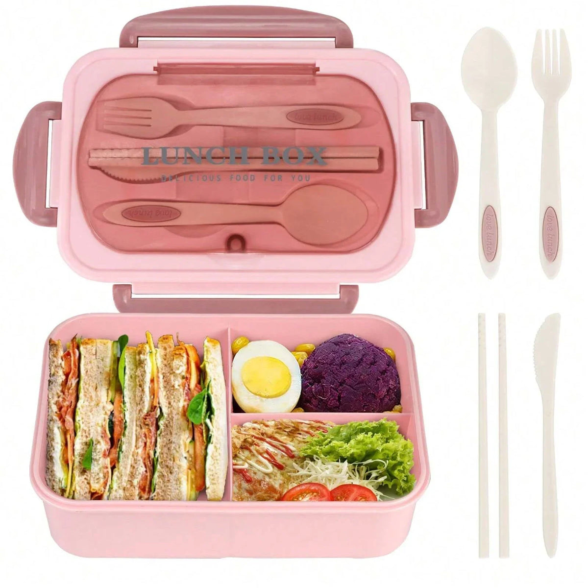 4-Compartment Bento Lunch Box