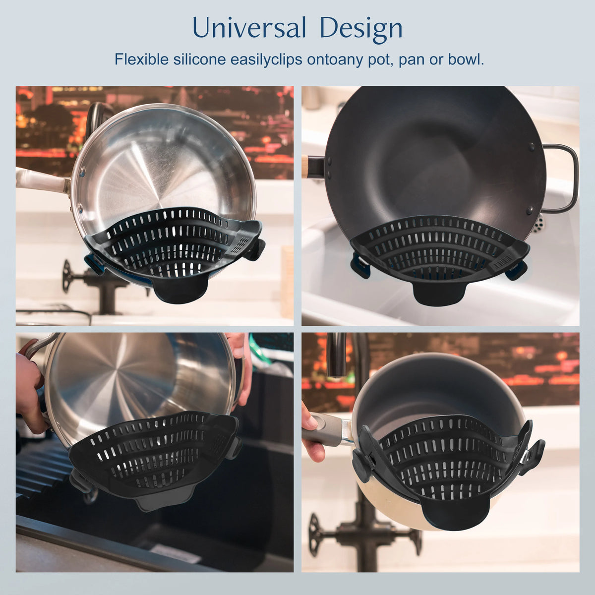 Silicone Clip-On Pot Strainer