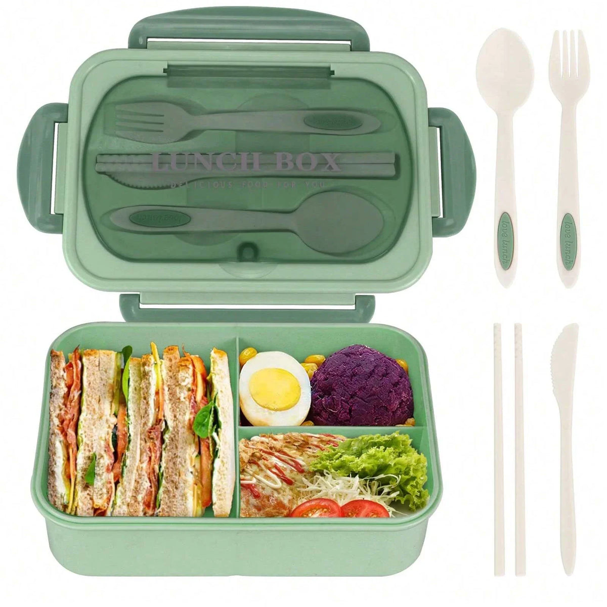 4-Compartment Bento Lunch Box