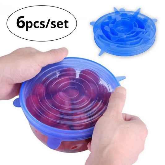 6-Piece Reusable Silicone Stretch Lids