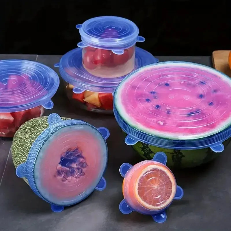 6-Piece Reusable Silicone Stretch Lids