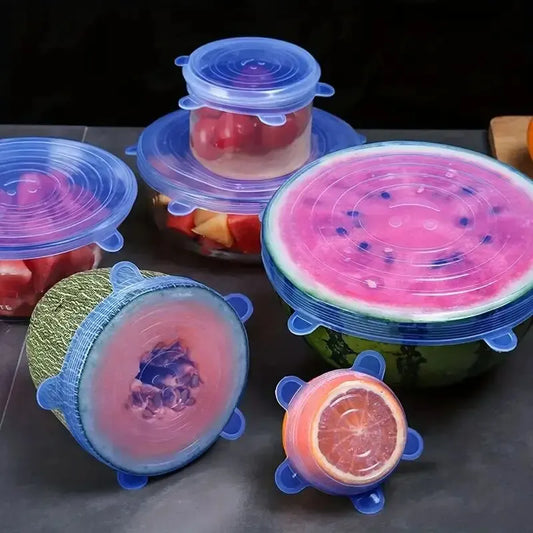 6-Piece Reusable Silicone Stretch Lids