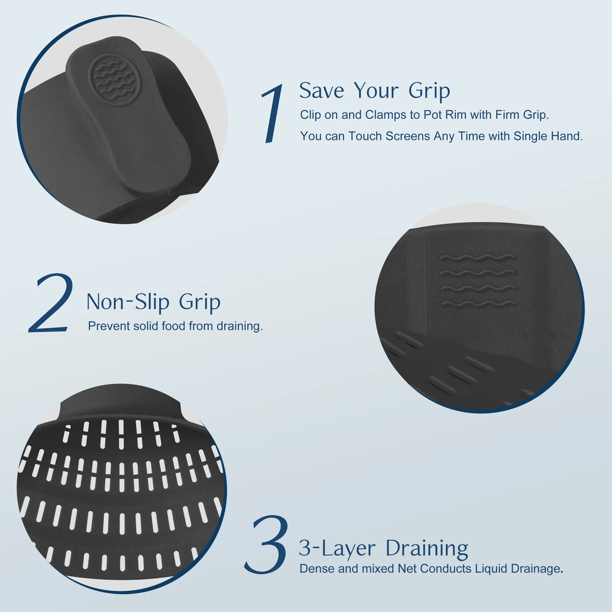 Silicone Clip-On Pot Strainer