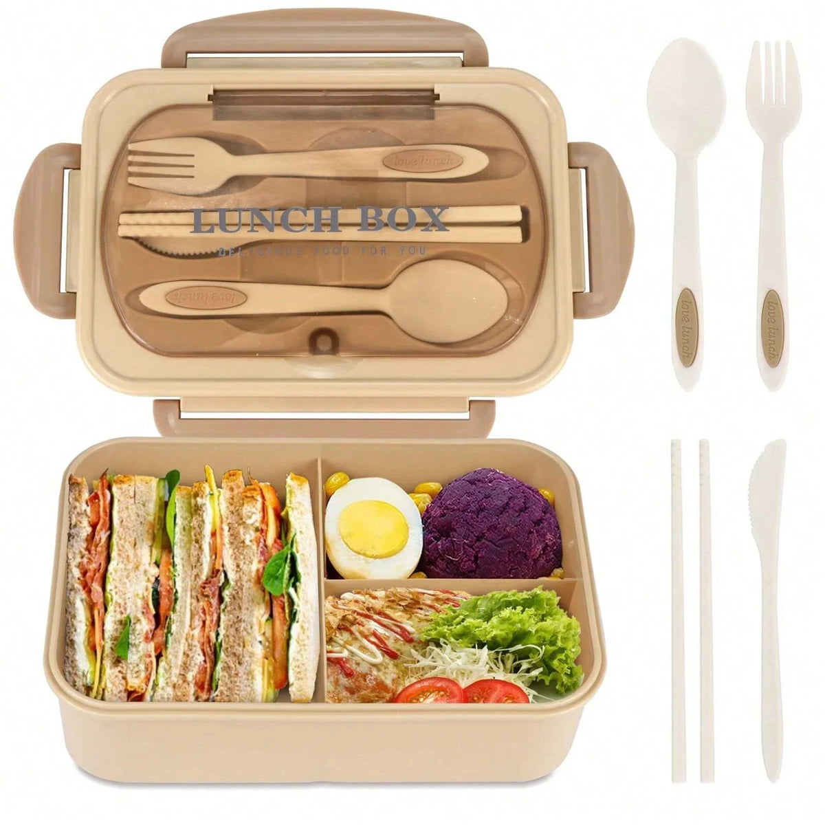 4-Compartment Bento Lunch Box