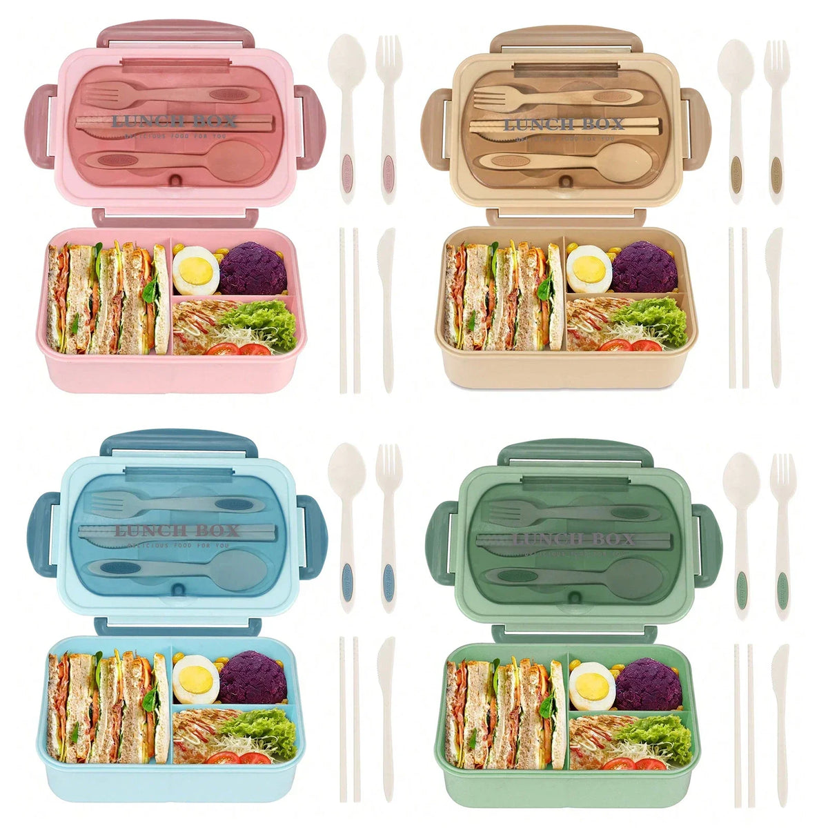4-Compartment Bento Lunch Box