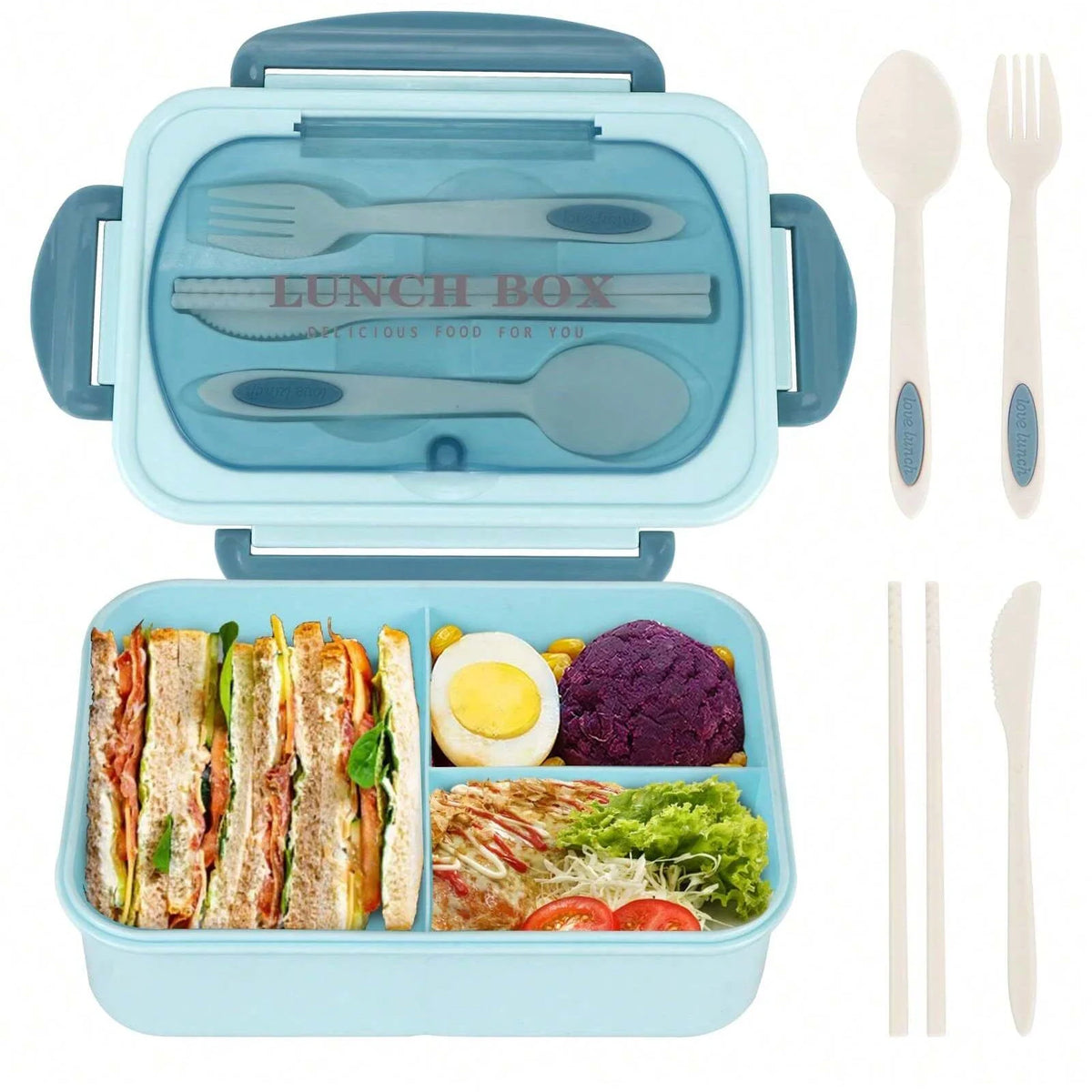 4-Compartment Bento Lunch Box